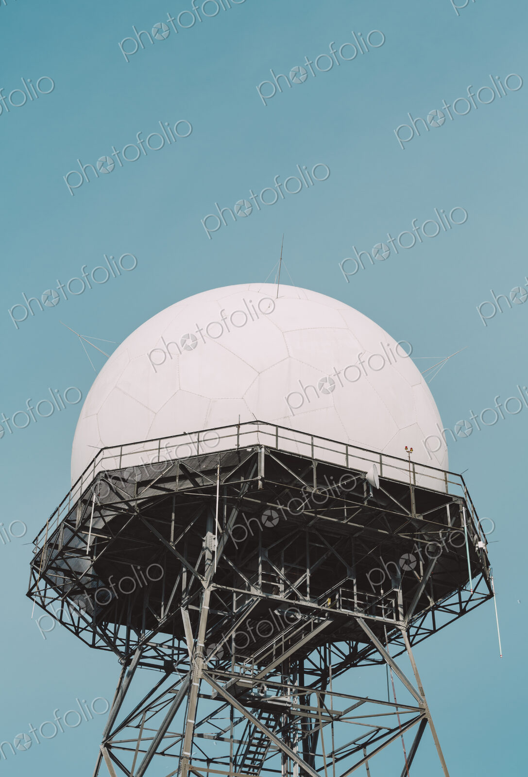Domed radar antenna and tower