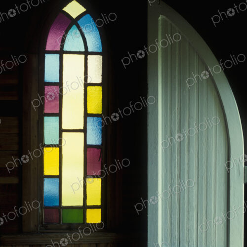 Door and Stained Glass Window