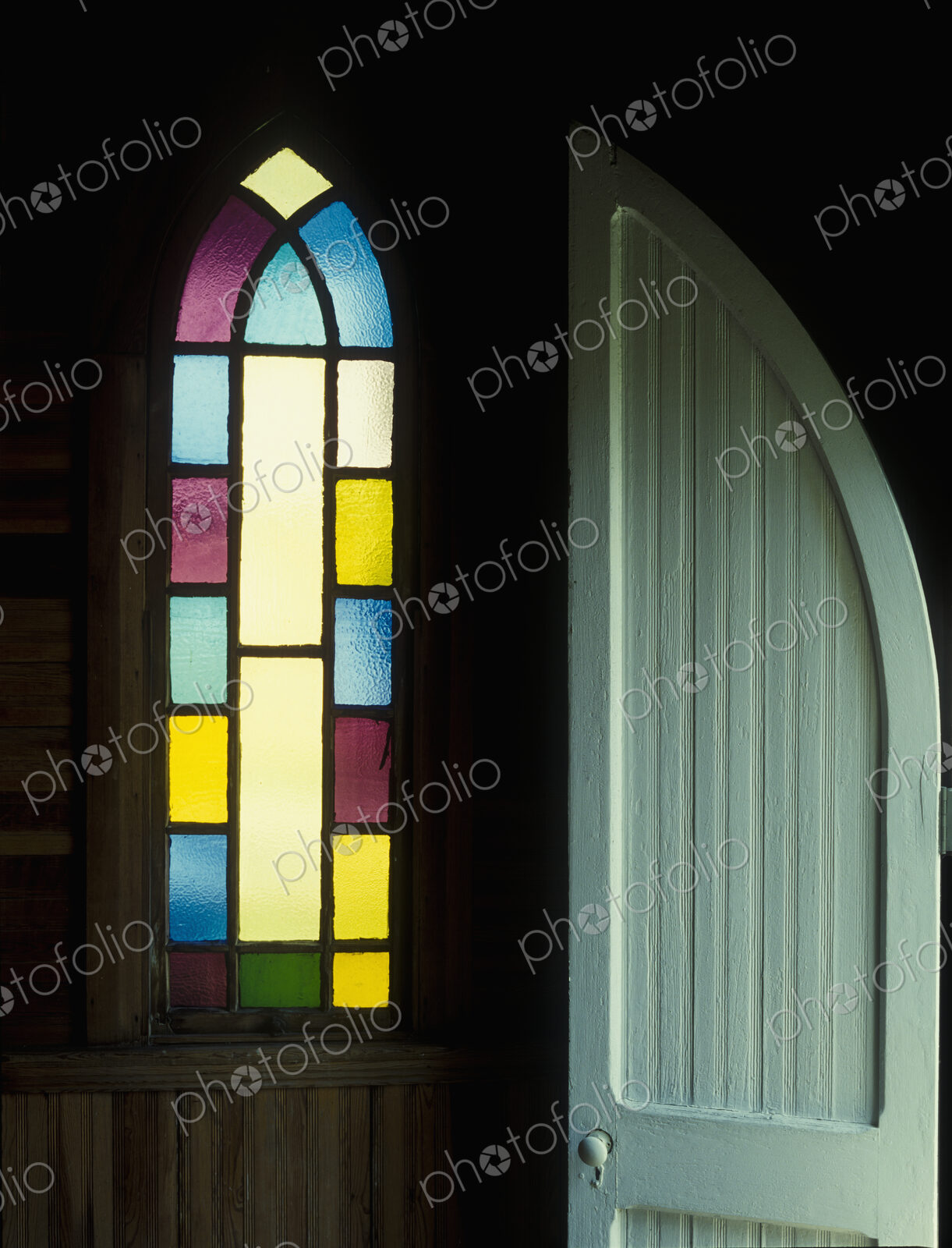 Door and Stained Glass Window