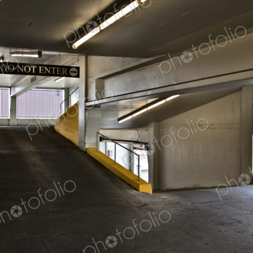 Down Ramp In Parking Garage