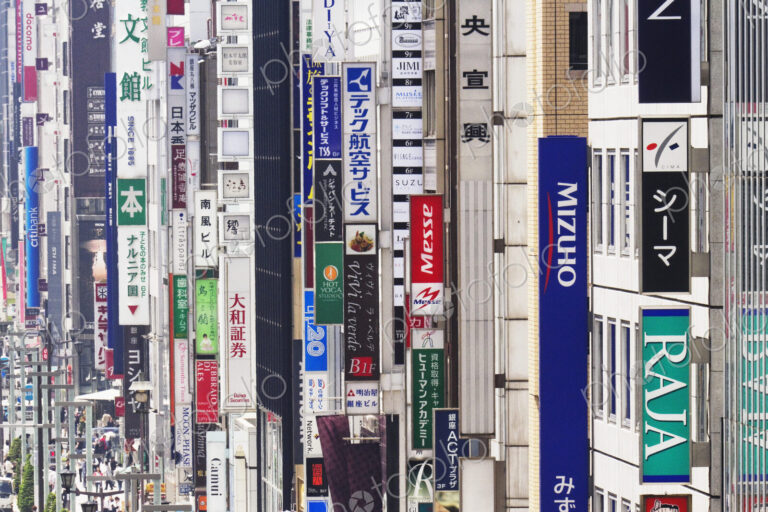 Downtown Business District in Japan
