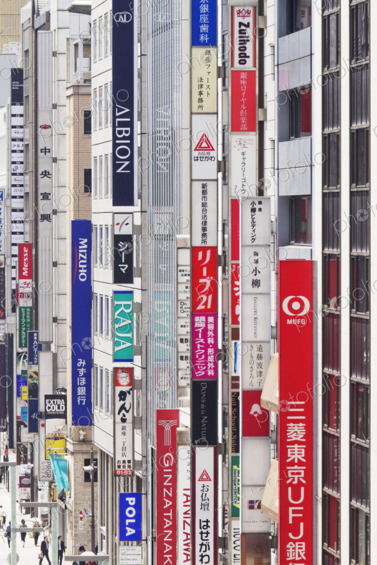 Downtown Business District in Japan