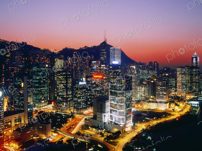 Downtown Hong Kong at Dusk