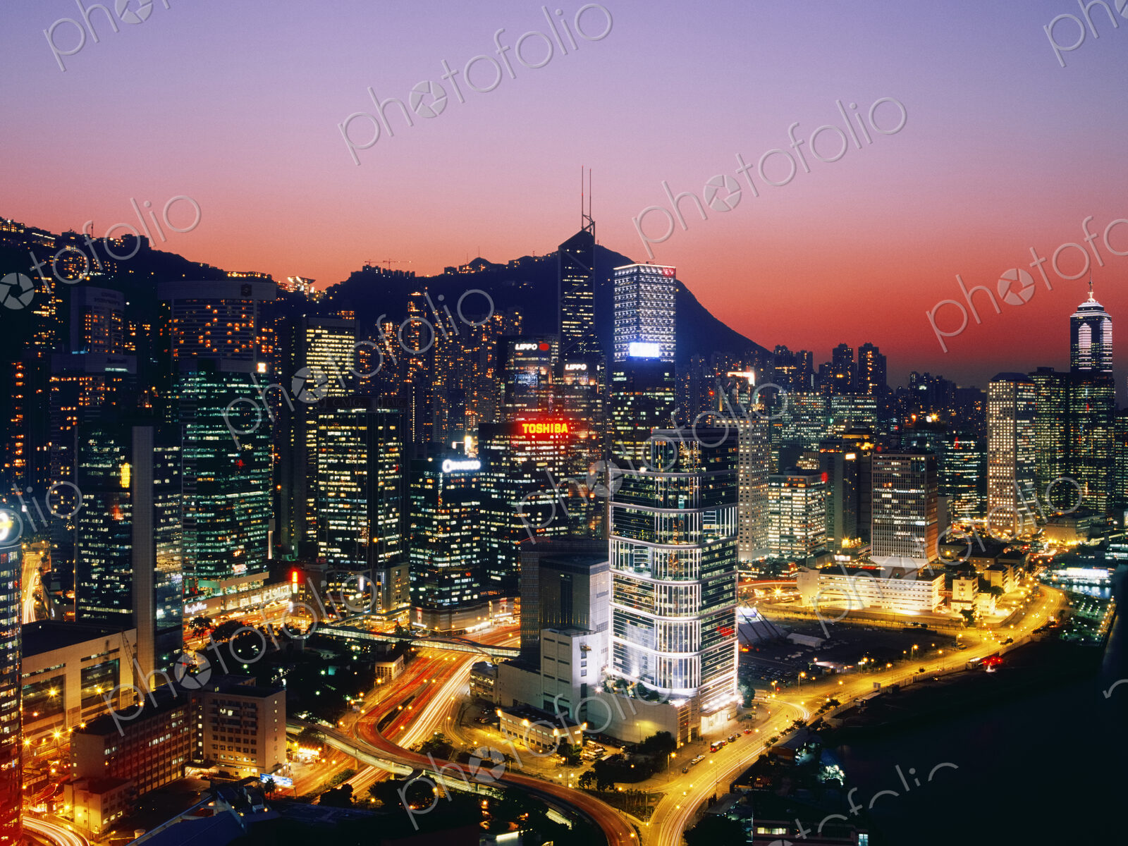 Downtown Hong Kong at Dusk