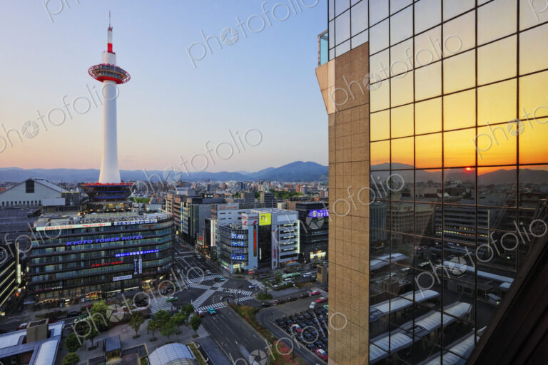 Downtown Kyoto at Sunset