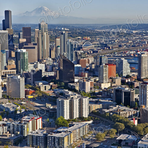 Downtown Seattle And Mt. Rainier Downtown Seattle And Mt. Rainier