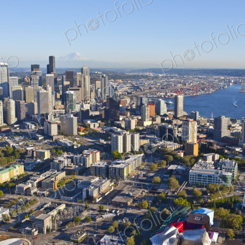 Downtown Seattle And Mt. Rainier Downtown Seattle And Mt. Rainier