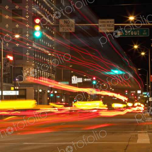 Downtown Street at Night Downtown Street at Night