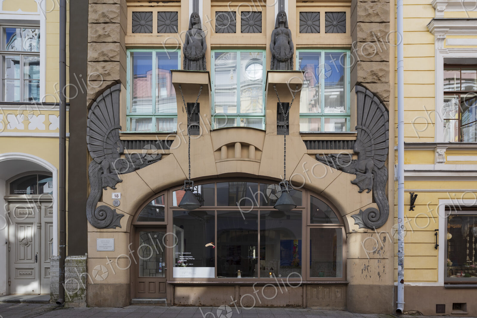 Draakoni Gallery (Dragon Gallery) located at Pikk 18, Art Nouveau architecture from…