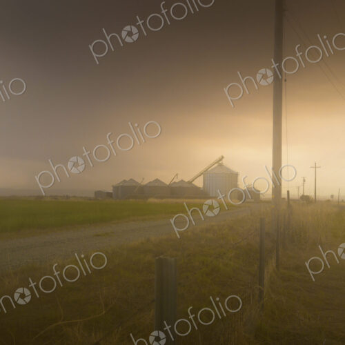 Dust storm over rural landscape Dust storm over rural landscape