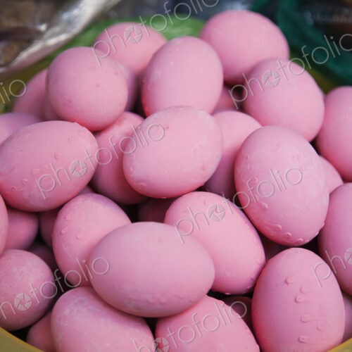 Dyed pink eggs at the Central Farmers market in Phnom Penh, Cambodia. Dyed pink eggs at the Central Farmers market in Phnom Penh, Cambodia.