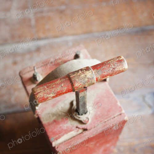 Dynamite Detonator, red box and a metal handle, a plunger to detonate dynamite in… Dynamite Detonator, red box and a metal handle, a plunger to detonate dynamite in…