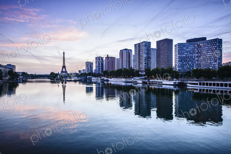Eiffel Tower and Seine River, Paris, France