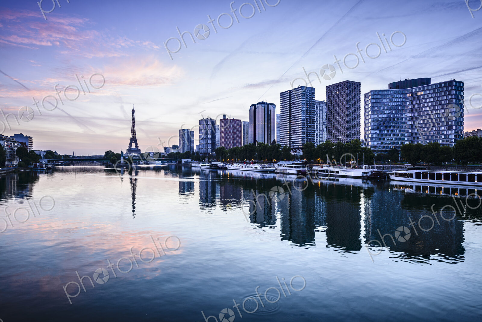 Eiffel Tower and Seine River, Paris, France