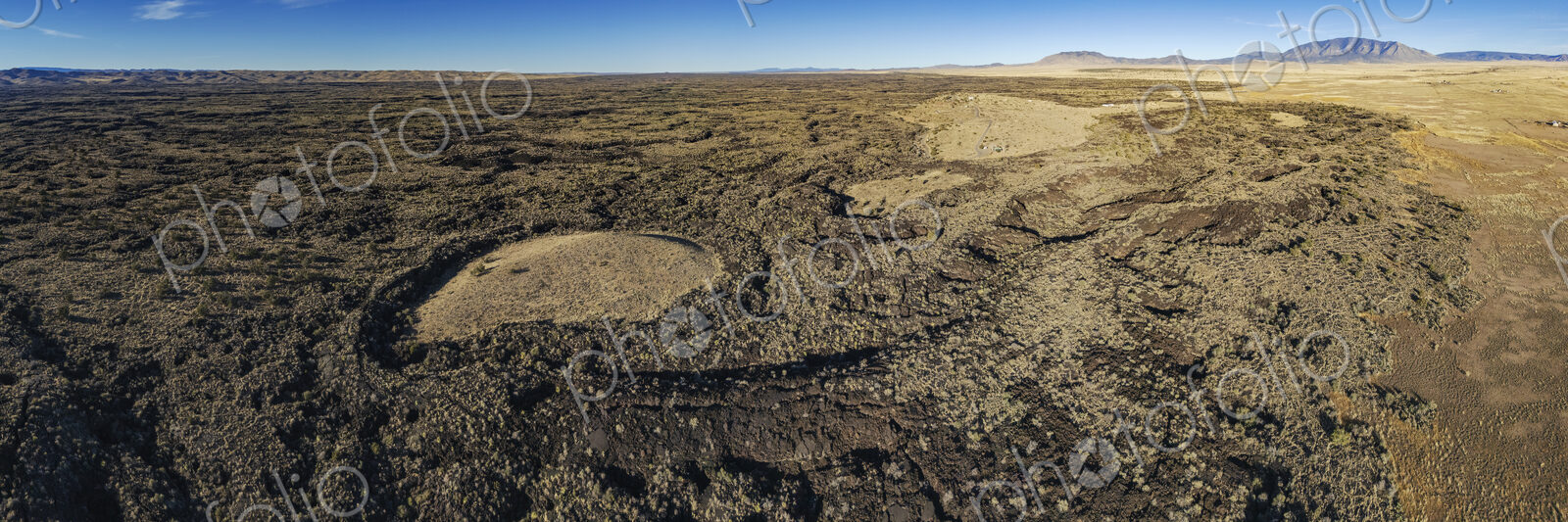 El Malpais National Monument, Carrizozo, New Mexico, aerial view of the landscape