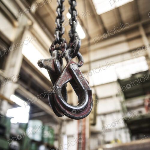 Electric lift in a sheet metal factory.