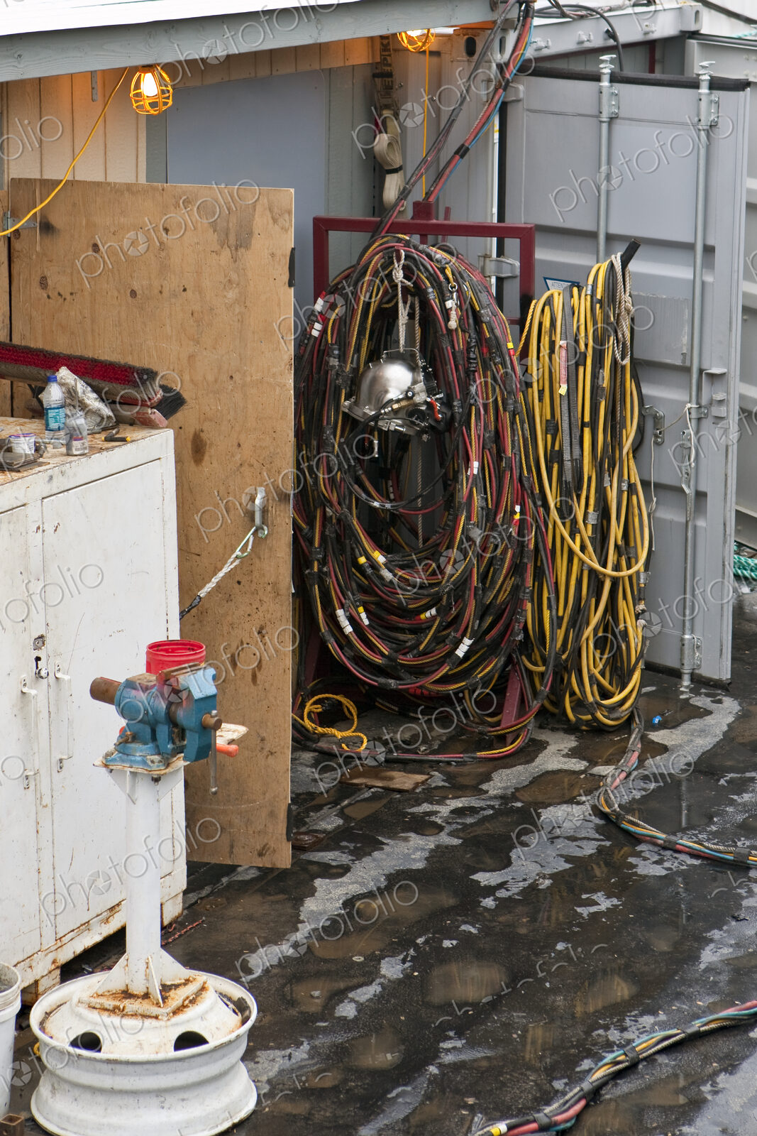 Electrical Cables at a Building Maintenance Office