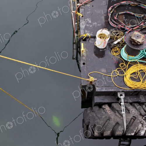 Electrical Cables on a Platform in the Water