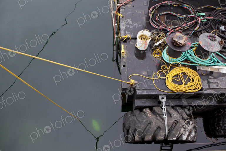 Electrical Cables on a Platform in the Water