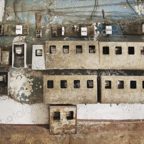 Electrical, telephone, and metering installations in an apartment building in Havana,… Electrical, telephone, and metering installations in an apartment building in Havana,…
