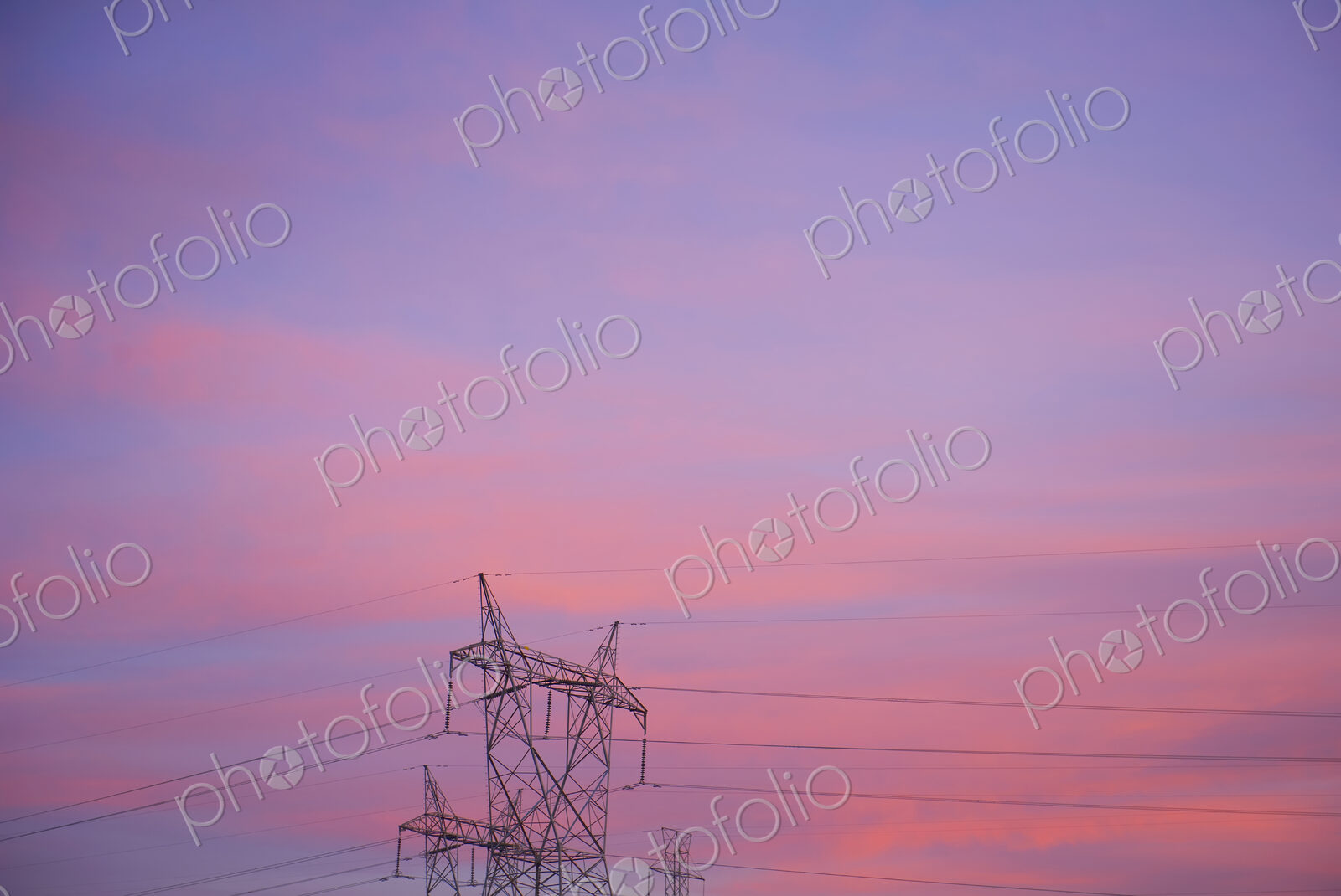 Electricity Pylon at Sunset