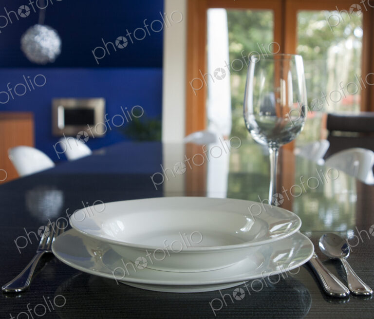 Elegant Place Setting in a Dining Room