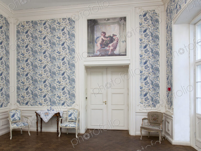 Elegant Room With Floral Wallpaper