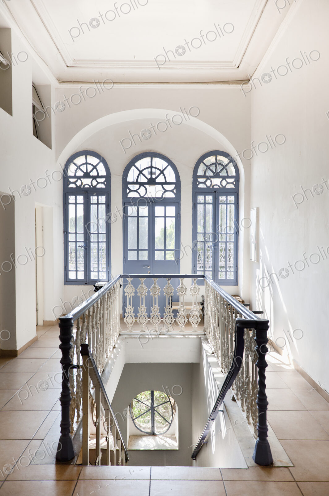 Elegant Stairway and Windows