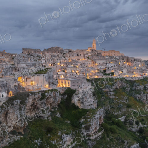 Elevated View of Sasso Caveoso, the town of Matera and the cave dwellings of the… Elevated View of Sasso Caveoso, the town of Matera and the cave dwellings of the…