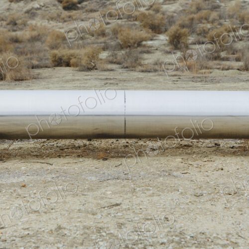 Elevated steam pipeline in the Midway-Sunset oil fields, the largest shale oil field…
