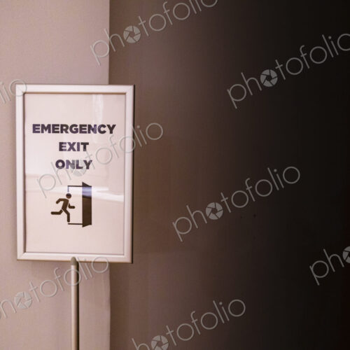 Emergency Exit sign in a building.