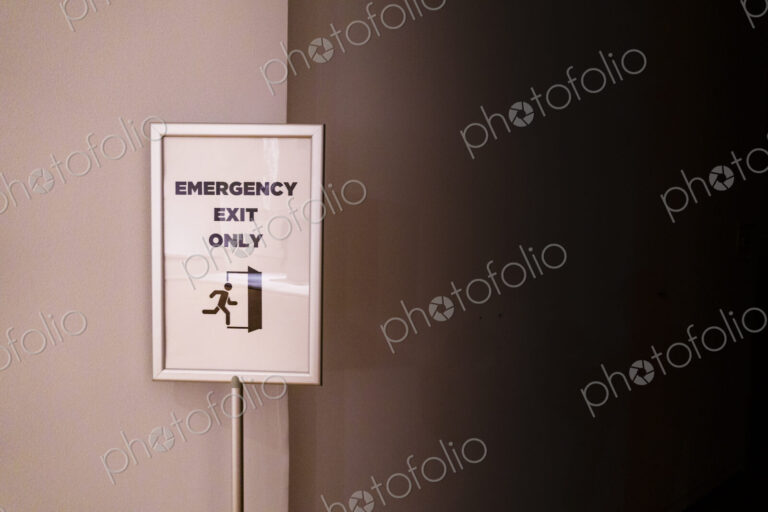 Emergency Exit sign in a building.
