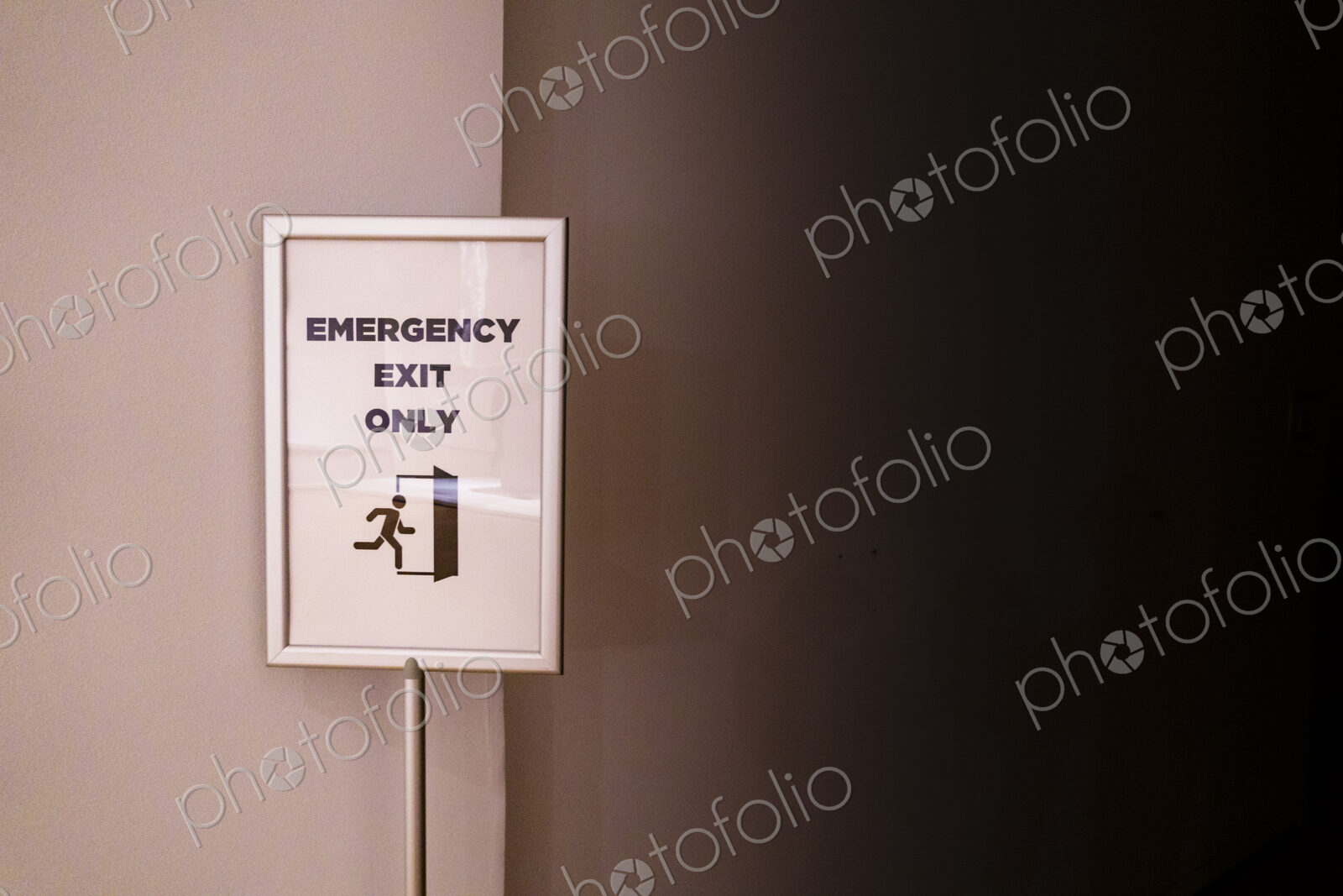 Emergency Exit sign in a building.