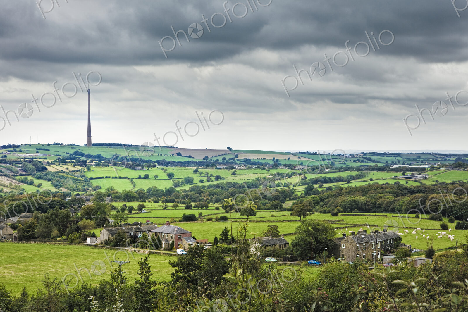 Emley Moor TV Transmitter, Yorkshire, England