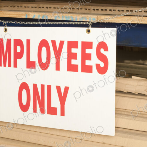 Employees Only Sign