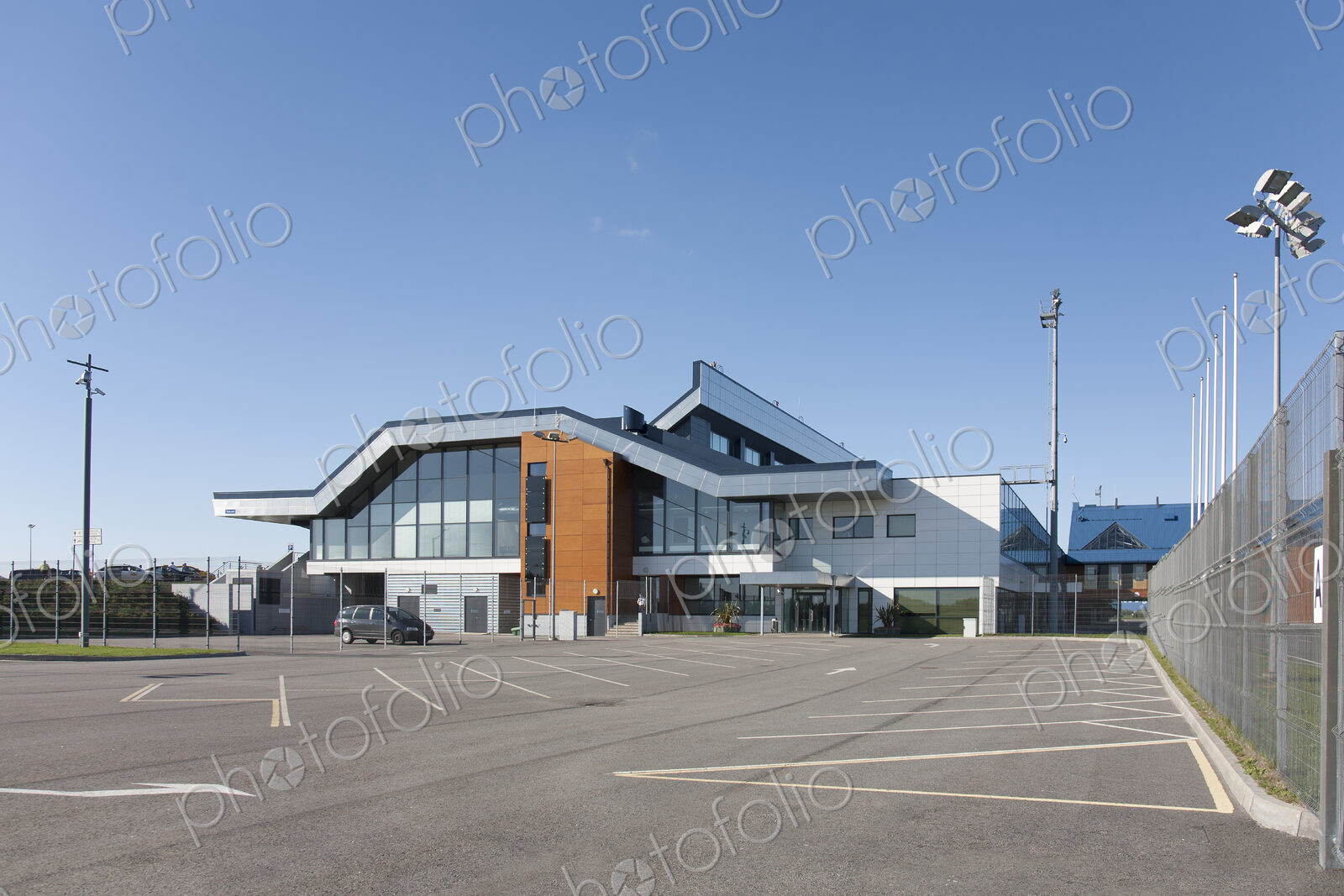 Empty Airport Parking Lot
