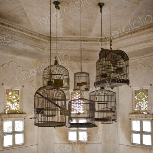 Empty Bird Cages in the City Palace Empty Bird Cages in the City Palace
