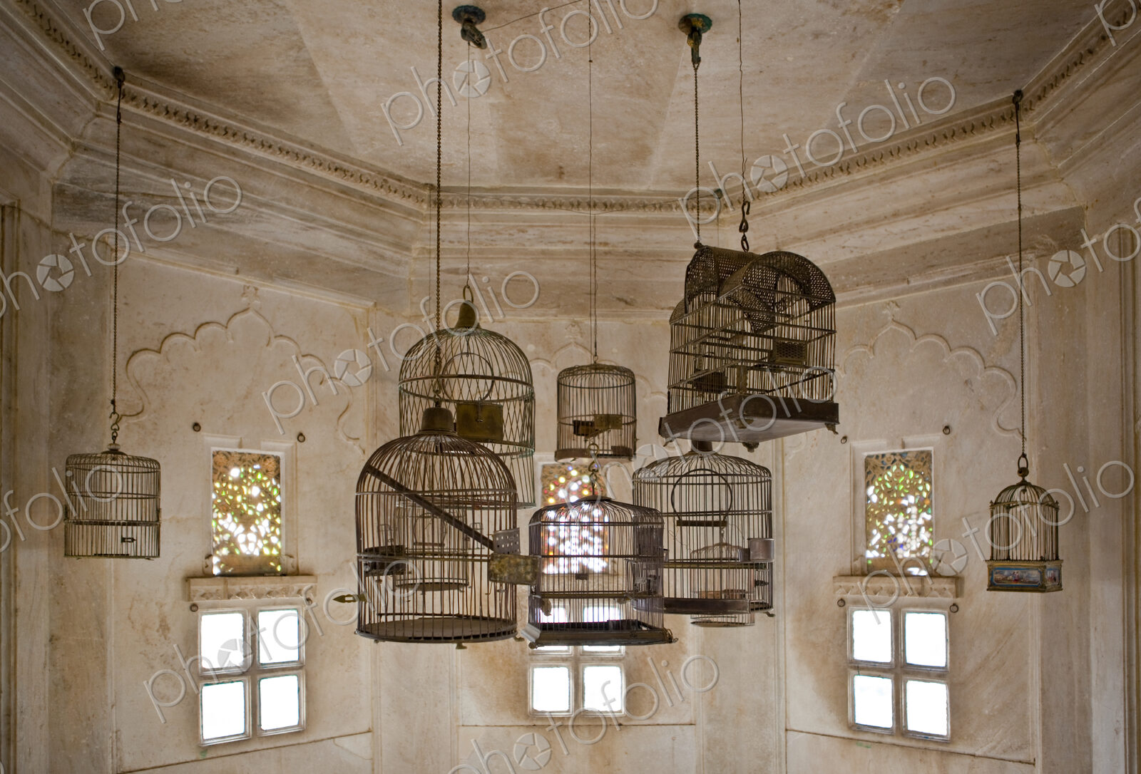 Empty Bird Cages in the City Palace