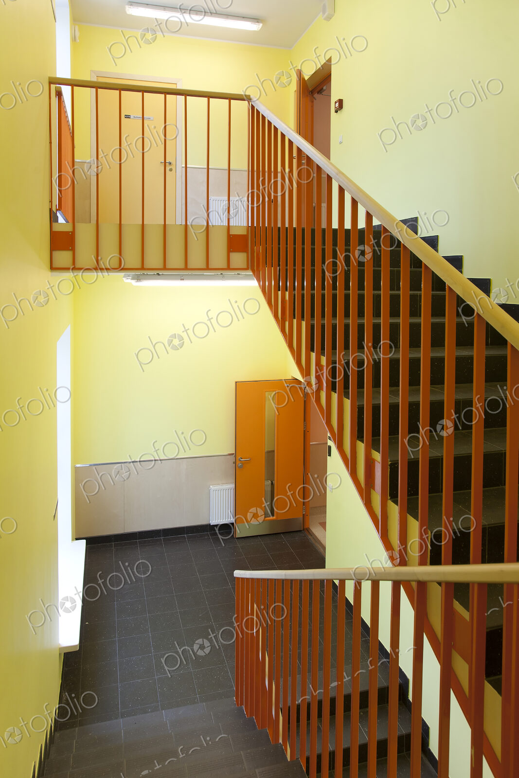 Empty Hospital Stairwell