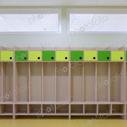 Empty Kindergarten School Lockers