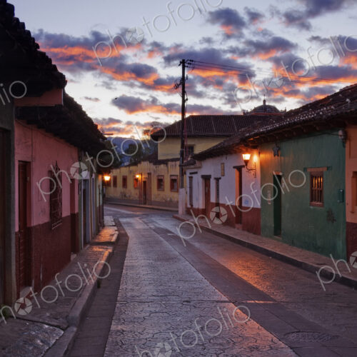 Empty Town Street at Dawn Empty Town Street at Dawn