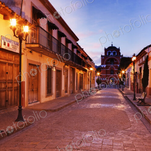 Empty Town Street at Dawn Empty Town Street at Dawn