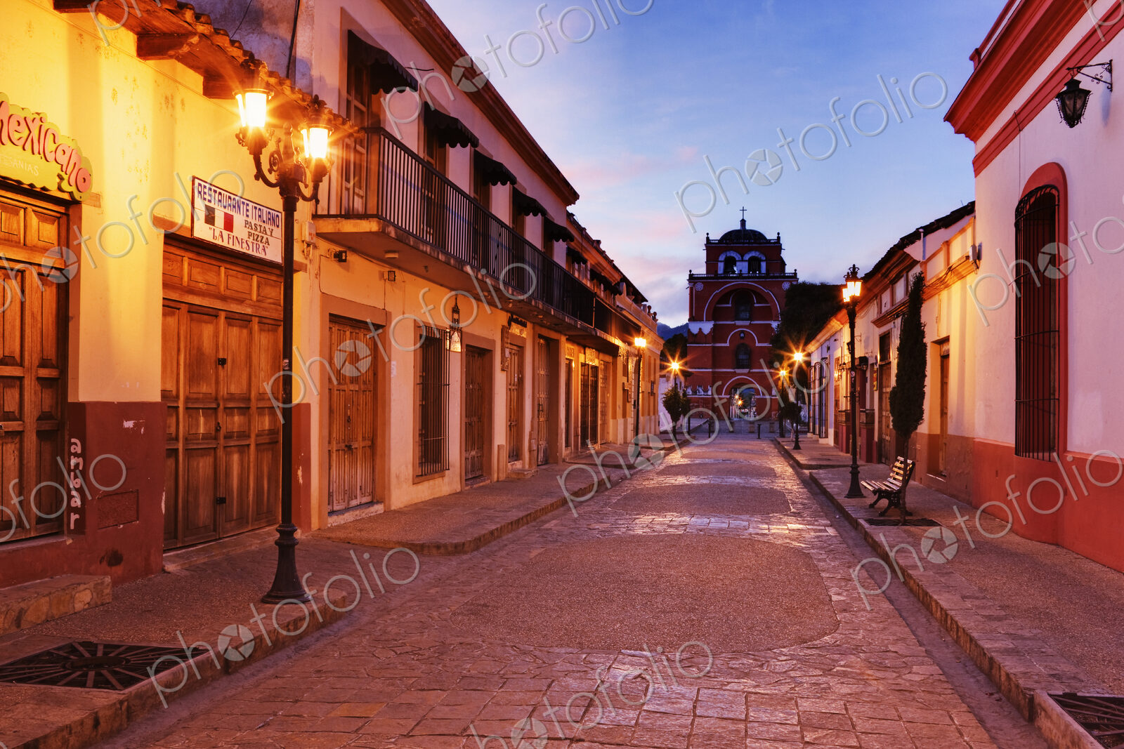 Empty Town Street at Dawn