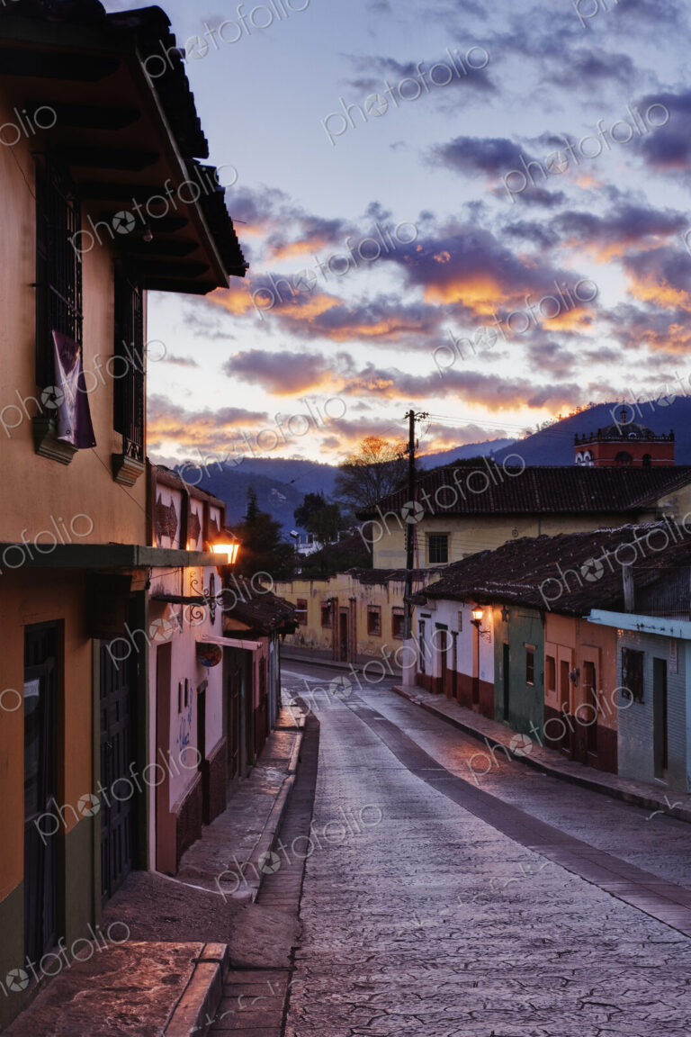 Empty Town Street at Dawn