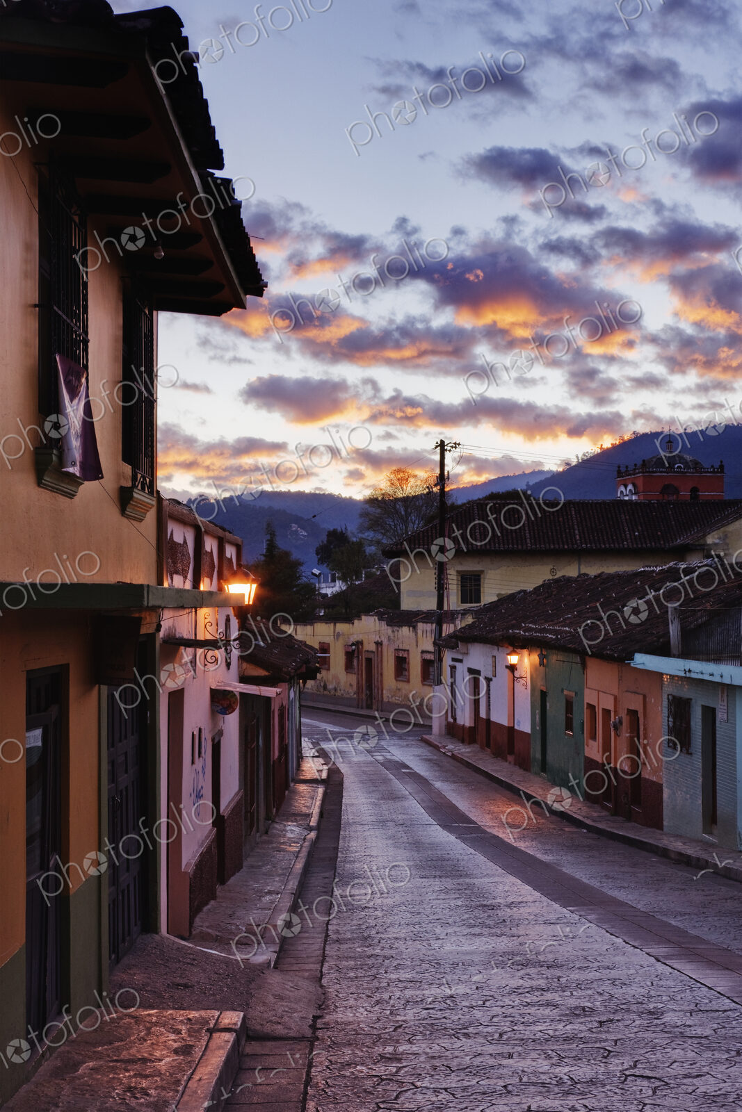 Empty Town Street at Dawn
