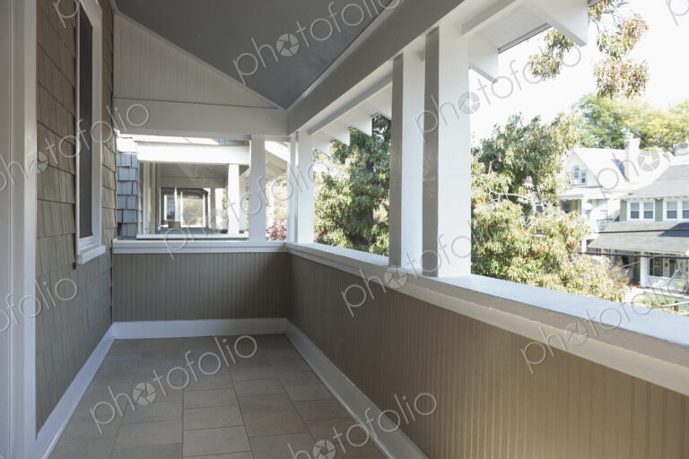 Empty balcony of new home