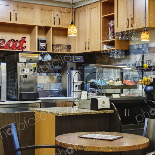 Empty cafe in assisted living facility
