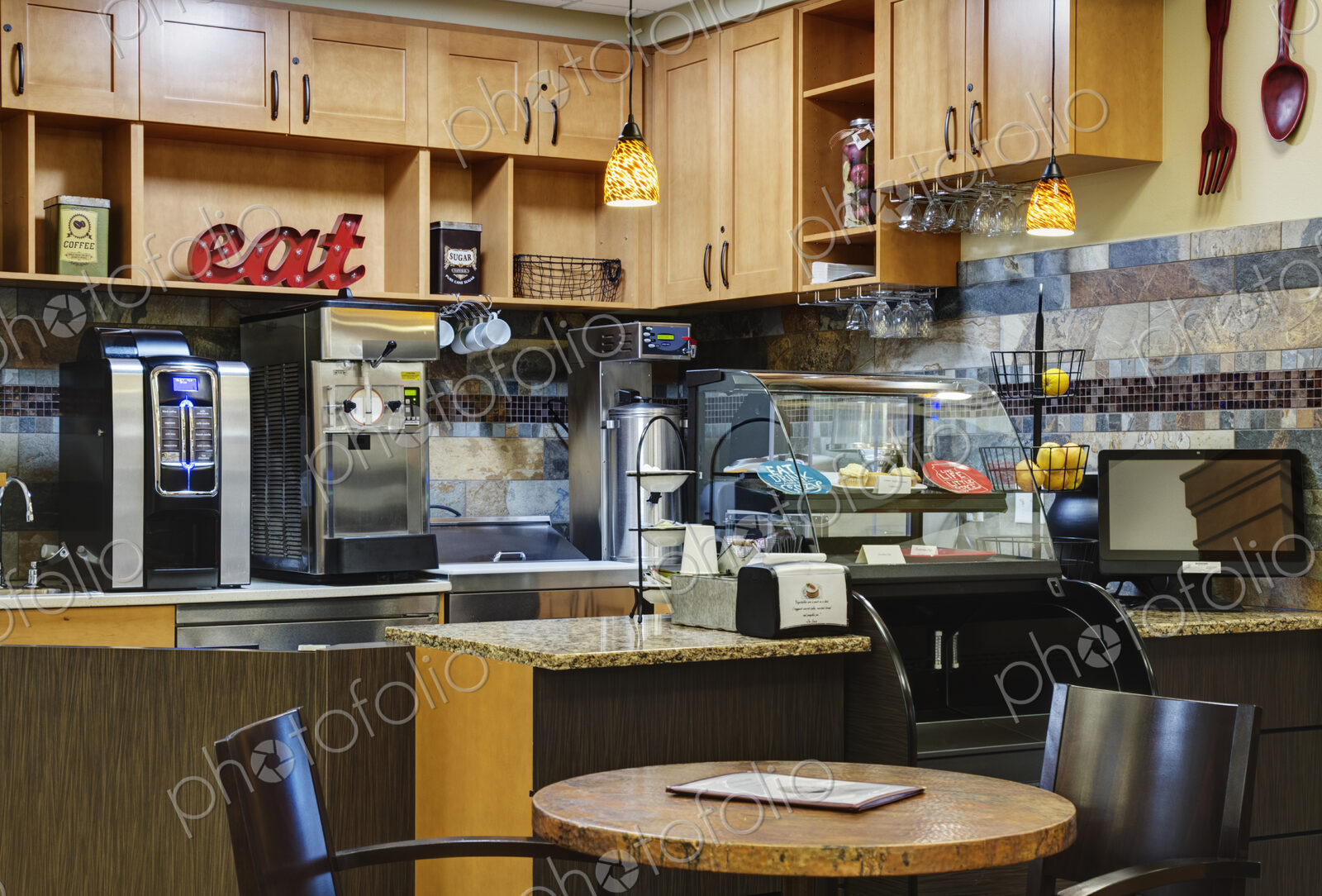 Empty cafe in assisted living facility