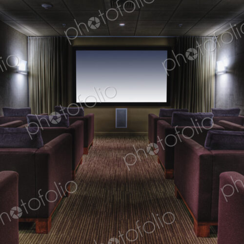 Empty chairs in luxury movie theater Empty chairs in luxury movie theater