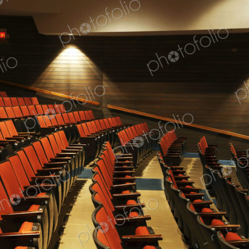 Empty chairs in movie theater Empty chairs in movie theater